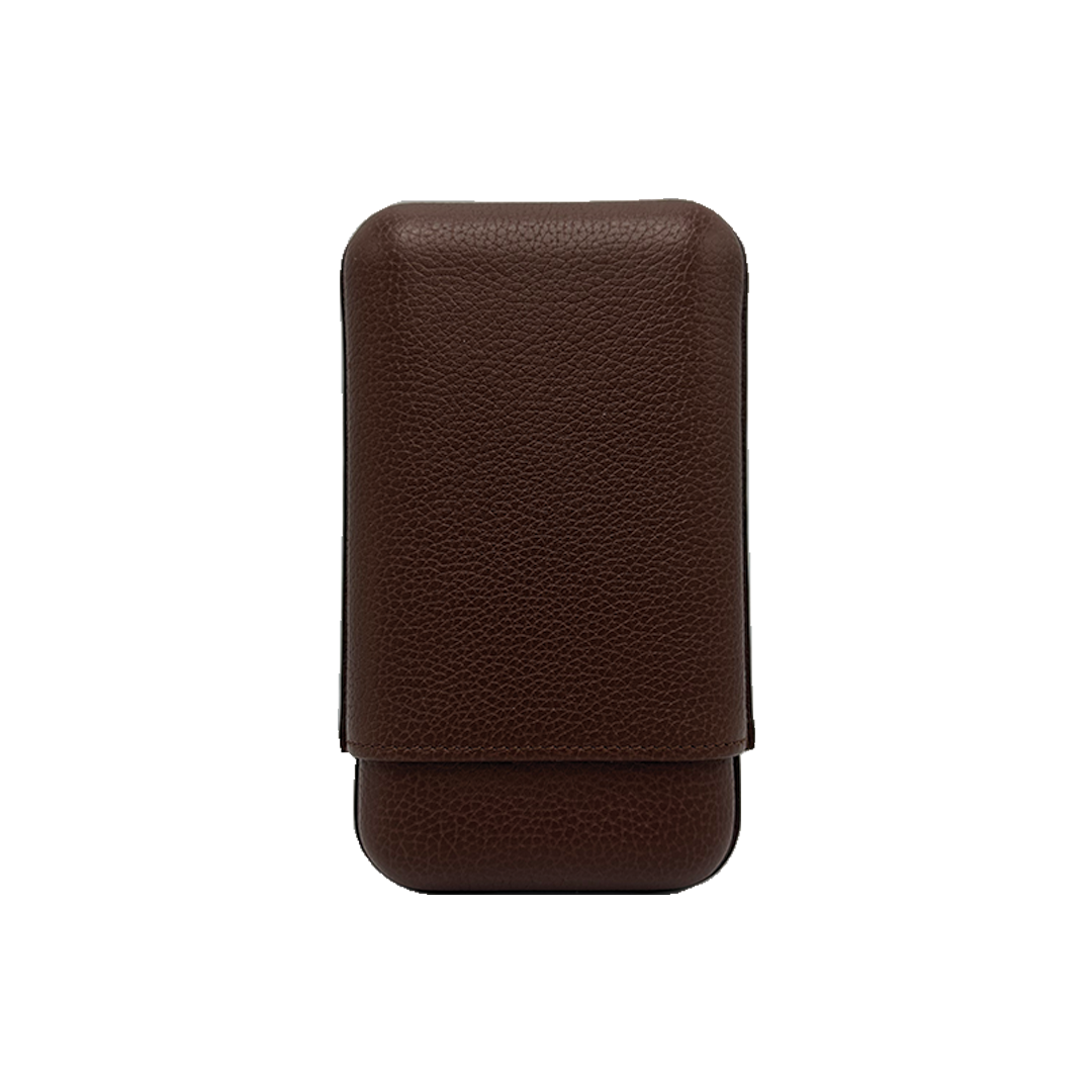 Edward Sahakian 3 cigar case - Brown