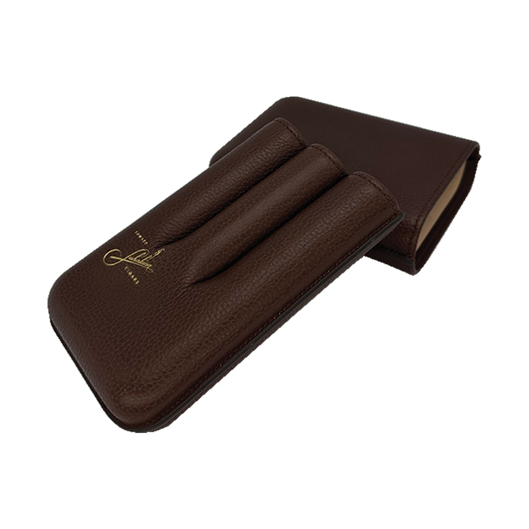 Edward Sahakian 3 cigar case - Brown