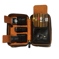 The Cigar Holder Cigar Nexus Case - Black & Orange