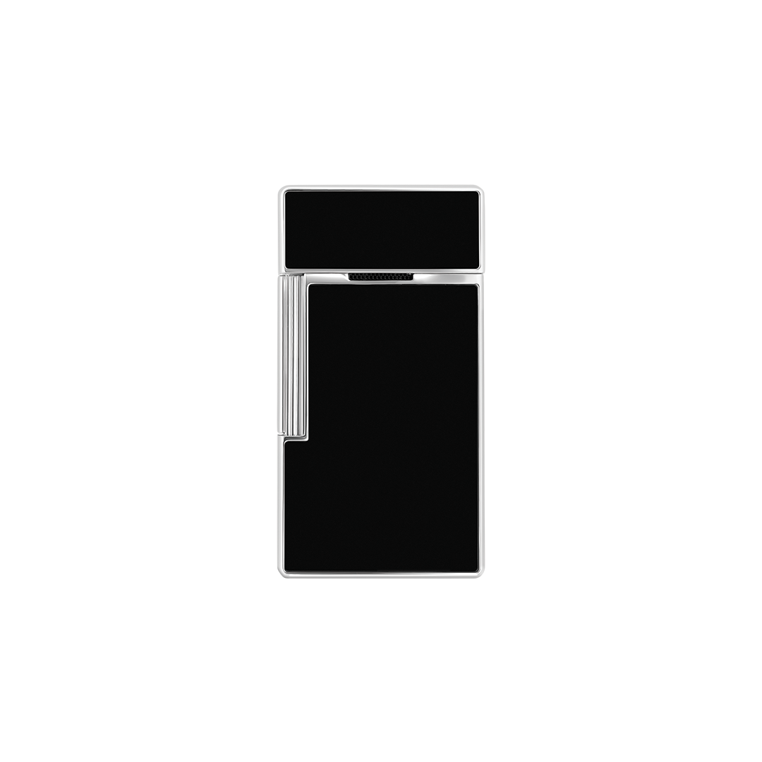 S.T. Dupont Lacquered Black & Silver Biggy Lighter