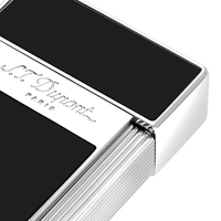 S.T. Dupont Lacquered Black & Silver Biggy Lighter