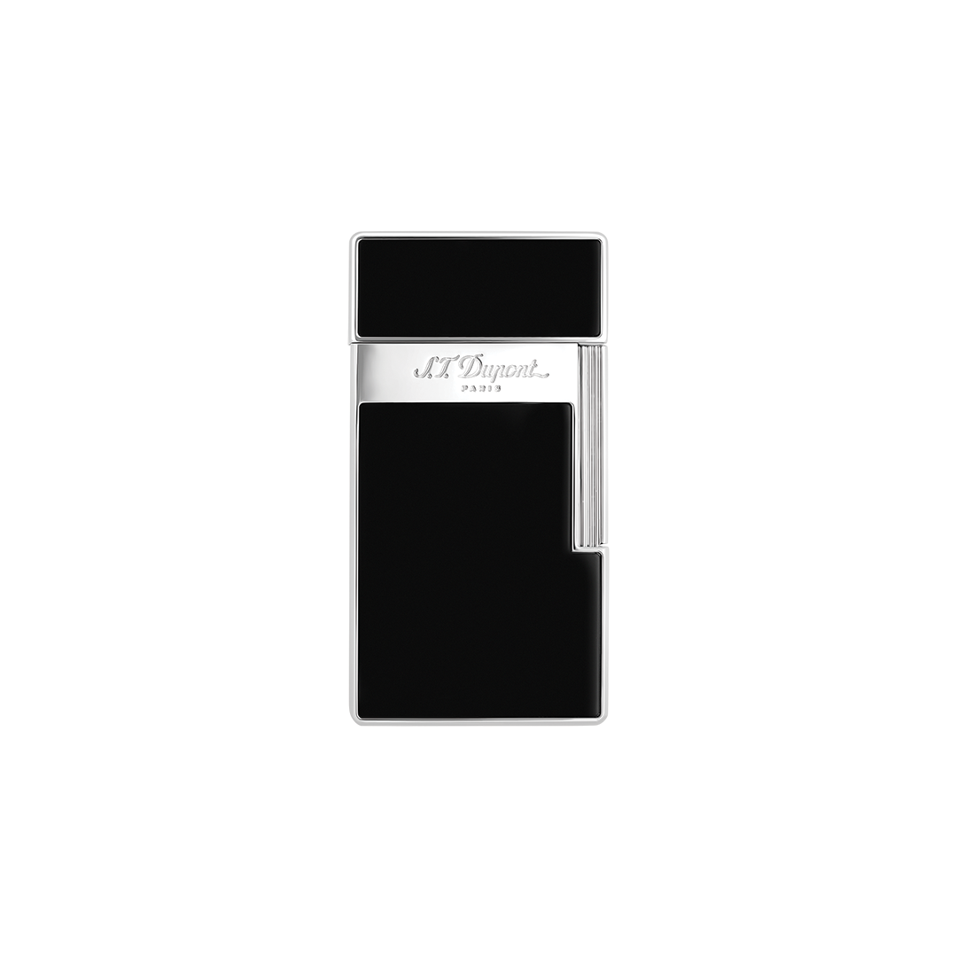 S.T. Dupont Lacquered Black & Silver Biggy Lighter