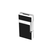 S.T. Dupont Lacquered Black & Silver Biggy Lighter