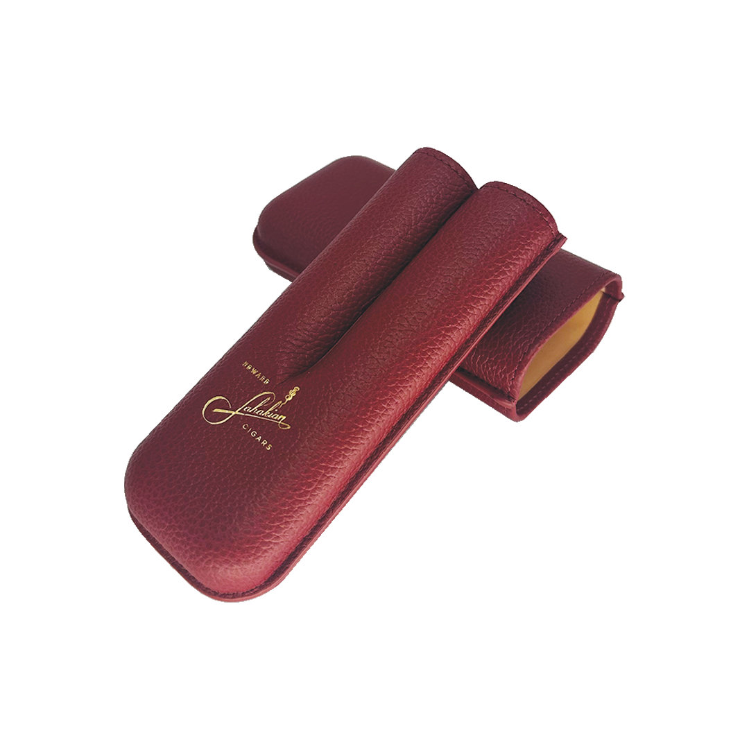 Edward Sahakian 2 cigar case - Red